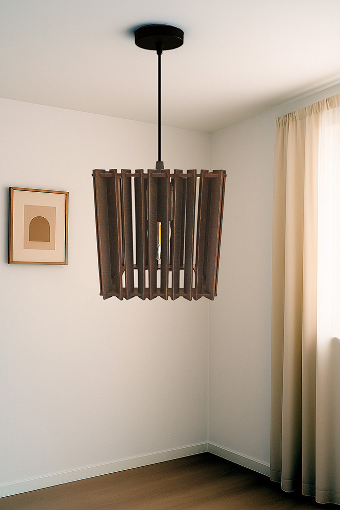Glow Grid – Handcrafted Ceiling Lamp - Image 2