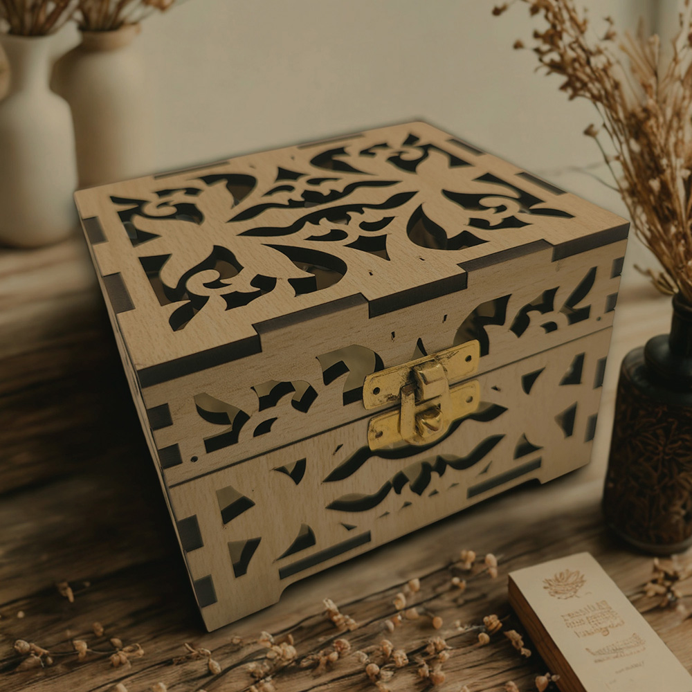 Sleek Keep – Wooden Keepsake Organizer Box