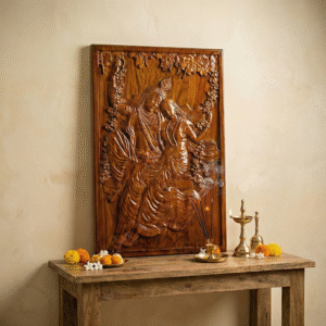 CNC carved MDF wall panel Radha Krishna relief work by Arvi Crafts