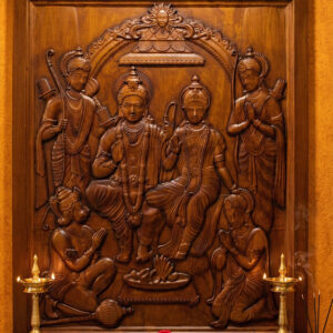 CNC carved MDF wall panel Radha Krishna relief work by Arvi Crafts