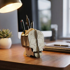 Skull Hold - Handcrafted Pen Holder