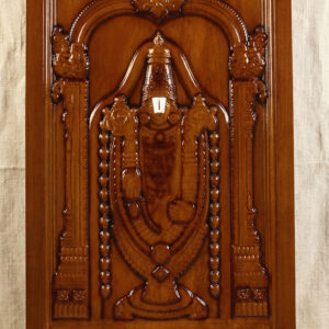 Divine Lord Venkateswara (Balaji) 3D Carved Wall Art – Solid Relief Wood Panel