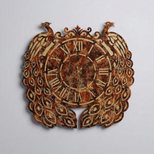 laser cut wooden wall clock water resistant silent machine by Arvi Crafts