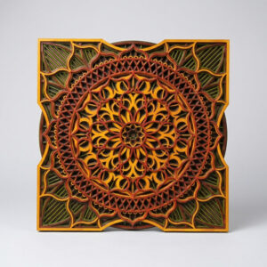 Multilayer 3D wall art made of MDF and wood - Elephant Design by Arvi Crafts